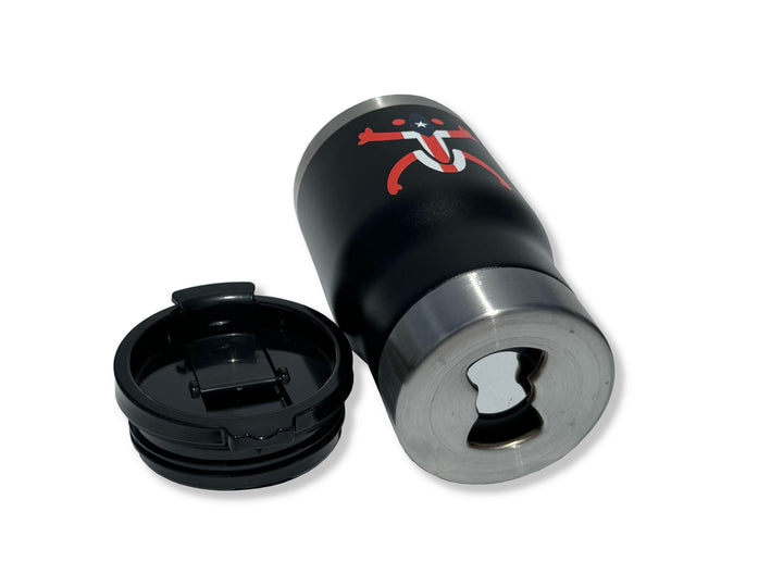 Premium Broqui tumbler featuring double-wall insulation and the iconic Coquí symbol, inspired by Puerto Rican culture.